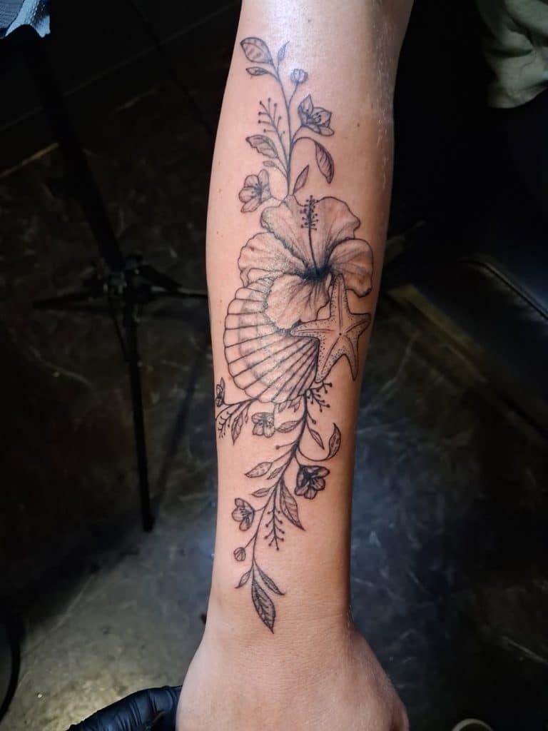 Black and grey custom tattoo work by Jesse at Mayhem Ink Tattoo in Nashua, NH